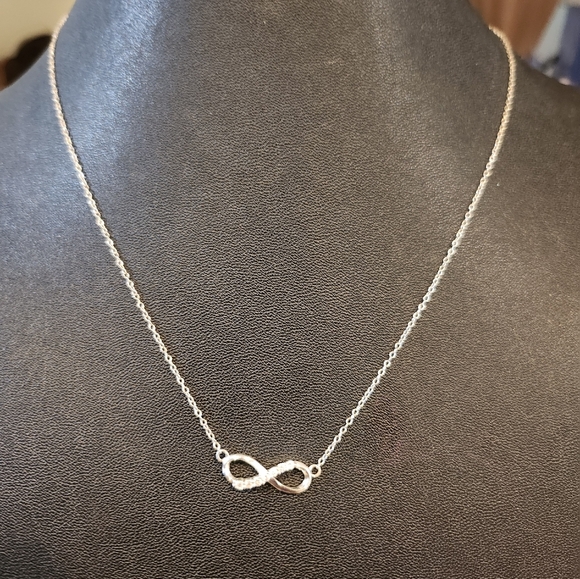 925 sterling silver necklace with infinity pendant